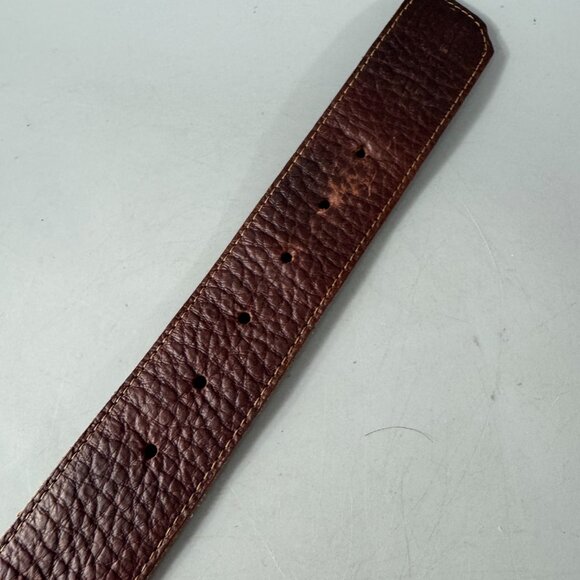 Buckle-Down Buckle Brown Leather Belt - Picture 9 of 13